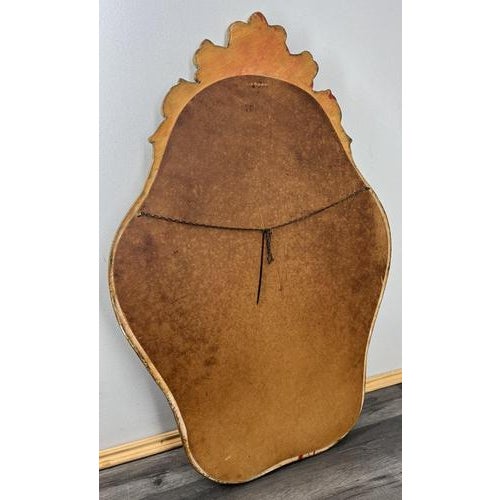 Vintage French Ornate Wall Mirror with Gold Finish For Sale - Image 10 of 11