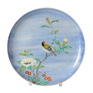 Antique Japanese Meiji Period Porcelain Plate by Fukagawa for Koransha