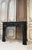 Louis xiv style fireplace in black belgian or mazy marble, circa 1900. The lintel features two panels at each end. The...