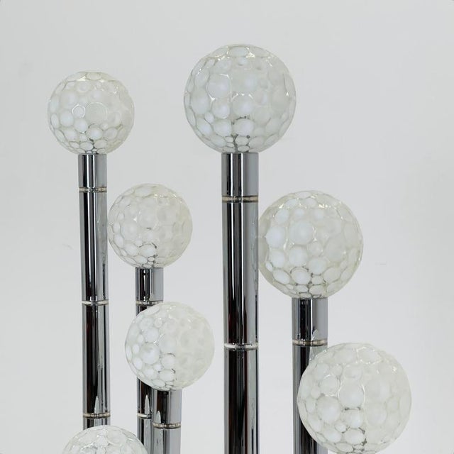 Vintage Chrome Floor Lamp with Glass Globes, 1970s For Sale - Image 15 of 18