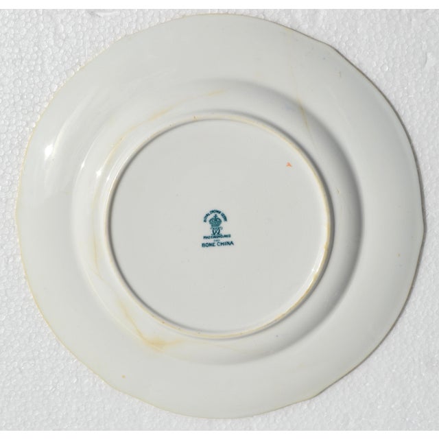 Late 19th Century Royal Crown Derby Blue Mikado Bone China 22k Gold Accent Bread & Butter Plate England For Sale - Image 11 of 13