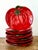 Vintage 1960s Italian Glazed Ceramic Tomato Plates - Set of 8 For Sale - Image 9 of 12