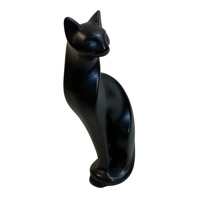 1950s Mid Century Modern Black Cat Statue Chairish