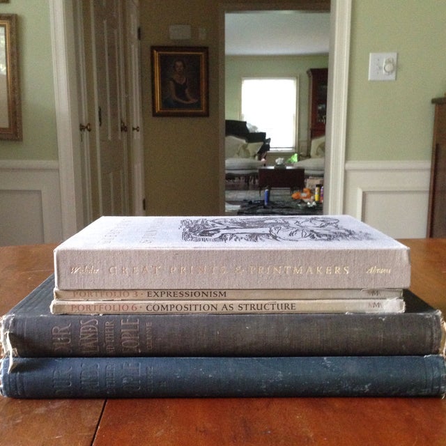 Vintage Oversized Gray Tone Decorative Books Set of 5 Chairish