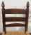 Vintage Primitive Turned Wood Woven Seat Ladderback Chairs, a Pair For Sale - Image 9 of 10