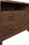 Worlds Away Matthew Izzo Home Corine Fluted Front Provincial Brown Oak Two Drawer Side Table With Open Shelf and Brass Drawer Pulls For Sale - Image 4 of 7