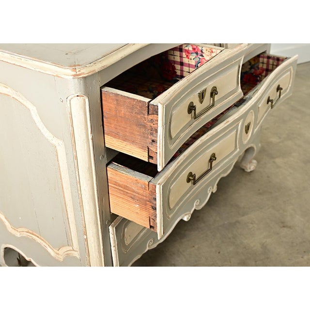 French Louis XV Period 18th Century Hand Carved & Painted Commode For Sale - Image 13 of 14