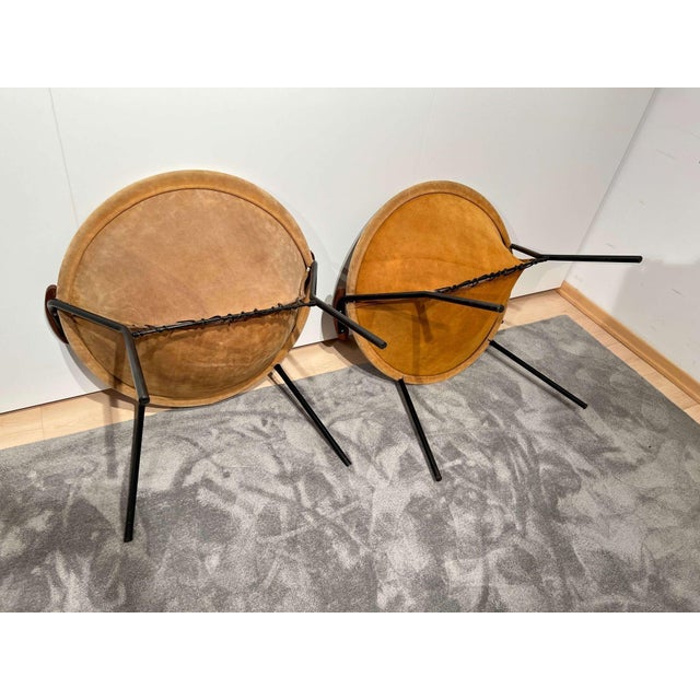 Set of Suede Balloon Chairs attributed to Hans Olsen For Sale - Image 15 of 18