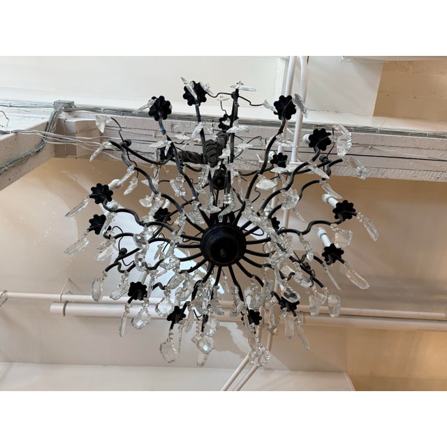 Late 20th Century Badari Lighting Eighteen-Light Crystal Chandelier, Vintage For Sale - Image 5 of 12