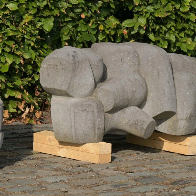 Jan Keustermans, Abstract Sculpture, Belgian Blue Stone For Sale - Image 6 of 16