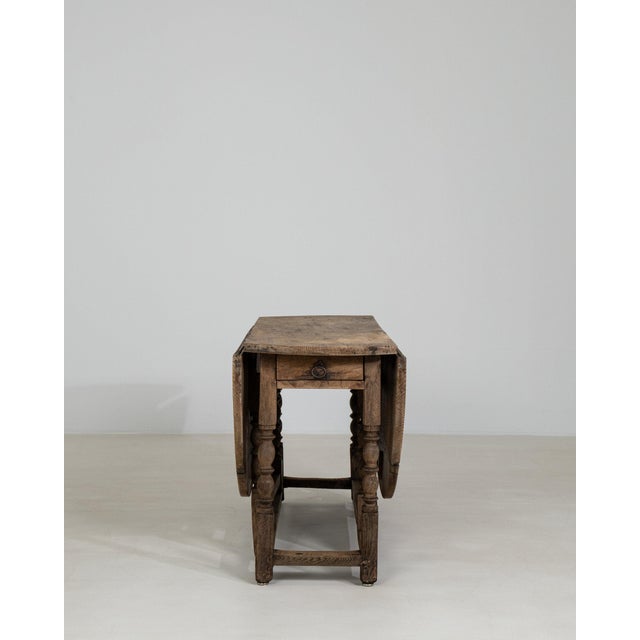 French 19th Century France Brown Wood Console Table For Sale - Image 3 of 10