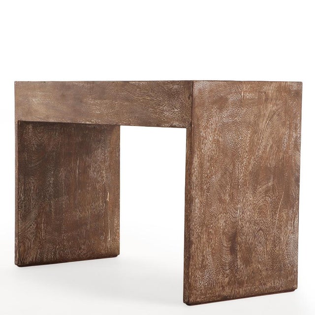 Contemporary Cerused Oak Console or Desk For Sale In Philadelphia - Image 6 of 6