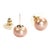 AJD Classic Pinky/Mauve Pearls on 14k Yellow Gold Posts - 2 Pieces For Sale