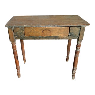 Early 20th Century Wood Country Console Table For Sale