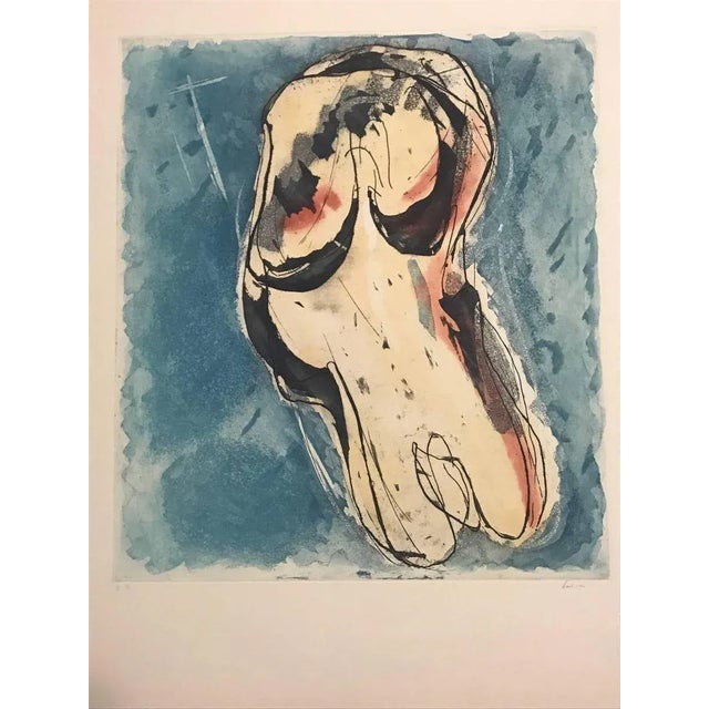 Nu Fond Bleu - Original Lithograph - 1955 1955 For Sale - Image 6 of 6