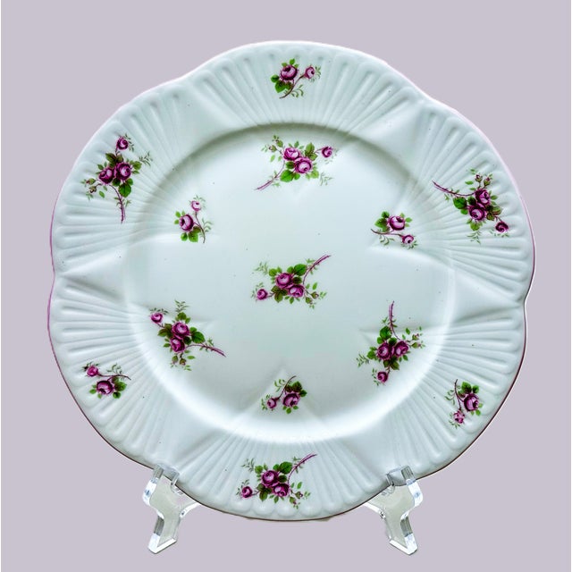 Ceramic Mid 20th Century Shelley England Fine Bone China Salad Plates / Lunch Plates - Set of 6 For Sale - Image 7 of 15