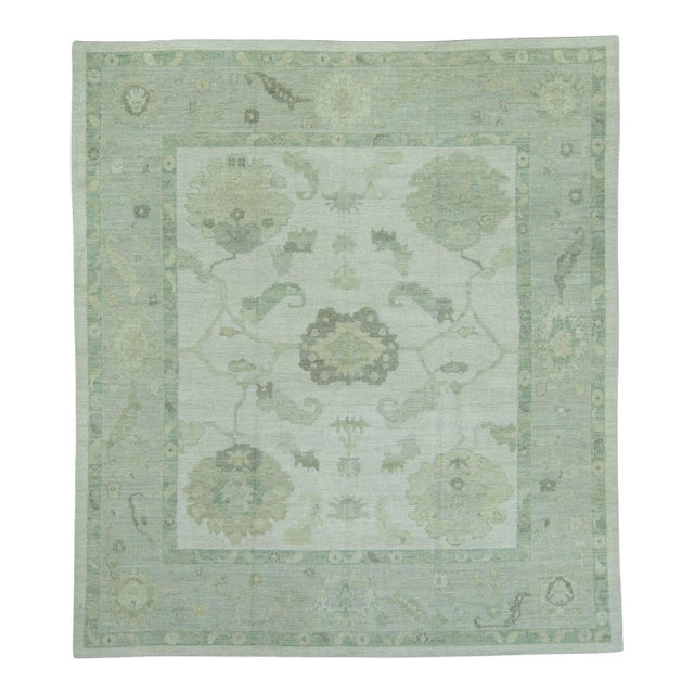 Turkish Oushak Rug 10' x 11'3" #19264 For Sale