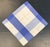 Large set of 12 blue, white and yellow plaid cloth dinner napkins in 100% cotton. Great condition, no stains. Marked Made...