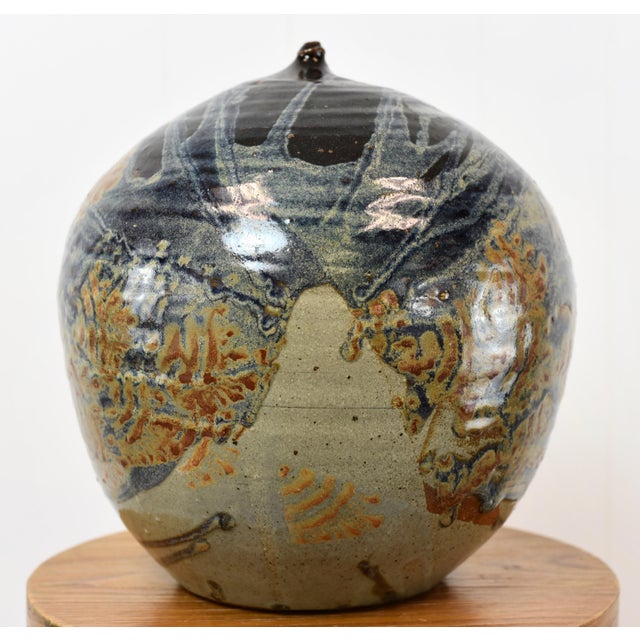 Mid Century Modern Large Richard Peeler Studio Art Pottery Weed Pot