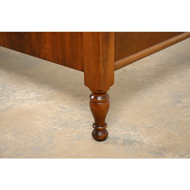 Berkey & Gay Antique Early American Carved Mahogany Full Size Bed, Circa 1920s For Sale - Image 11 of 14