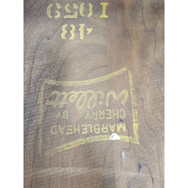 Late 20th Century Pair of Willett Solid Marbelhead Cherry Fan Back Windsor Chairs Made in Usa For Sale - Image 10 of 10