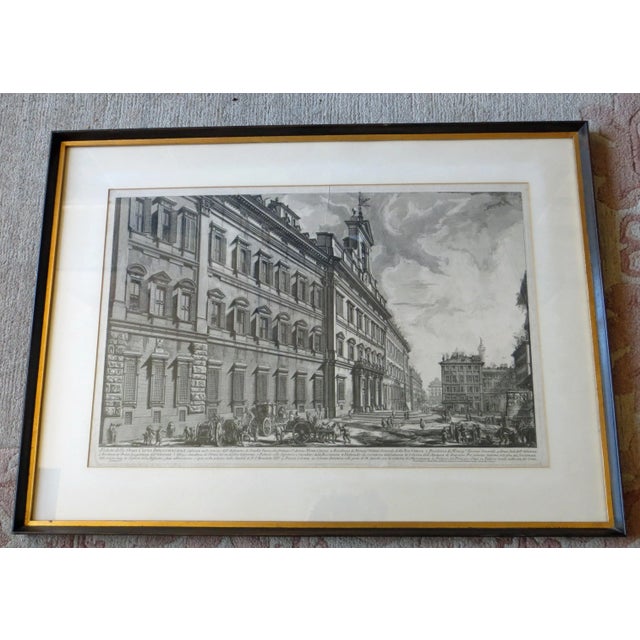 Mid 18th Century Mid 18th Century Etching “Veduta Della Gran Curia Innocenziana” by Giovanni Battista For Sale - Image 5 of 9