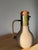 Rare Swedish studio pitcher with wood and rattan handle, designed by Sture G. Ohlsson This piece has an attribution mark,...