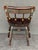 American Ebonized Captain's Chair With Federal Style Fruitful Bounty Basket For Sale - Image 4 of 16