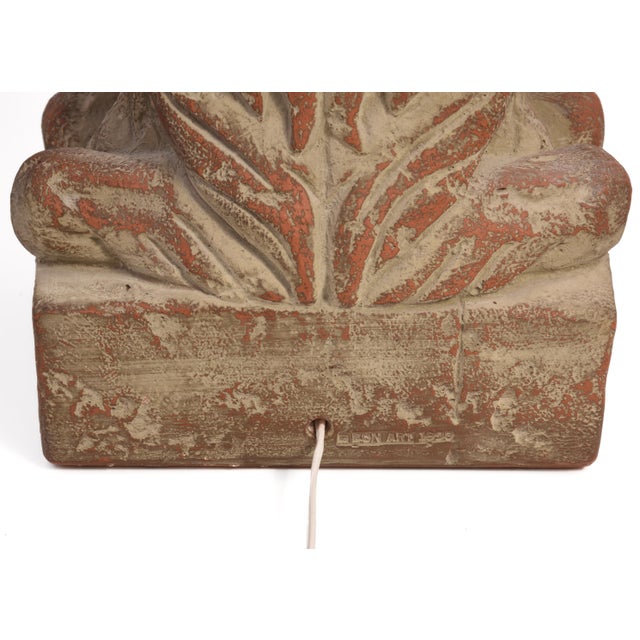 Bon Art 1990s Rams Ibis Ceramic Plaster Table Lamp Hollywood Regency Art Deco Chapman Mario Buatta For Sale - Image 14 of 16