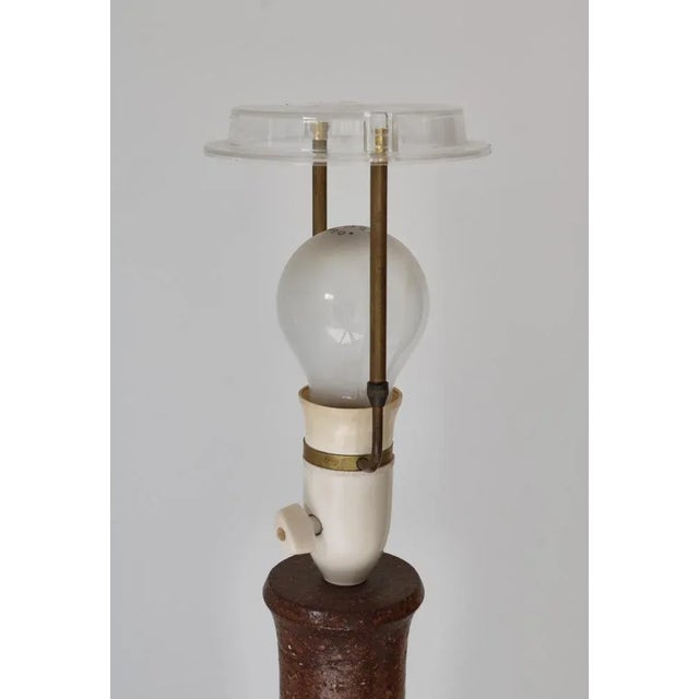 Gray Large Danish Modern Earth Colors Ceramic Floor Lamp attributed to Still Keramik, 1960s For Sale - Image 8 of 13