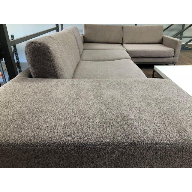 Ligne Roset Styled Sectional Modern Sofa With Chrome Base For Sale - Image 9 of 13