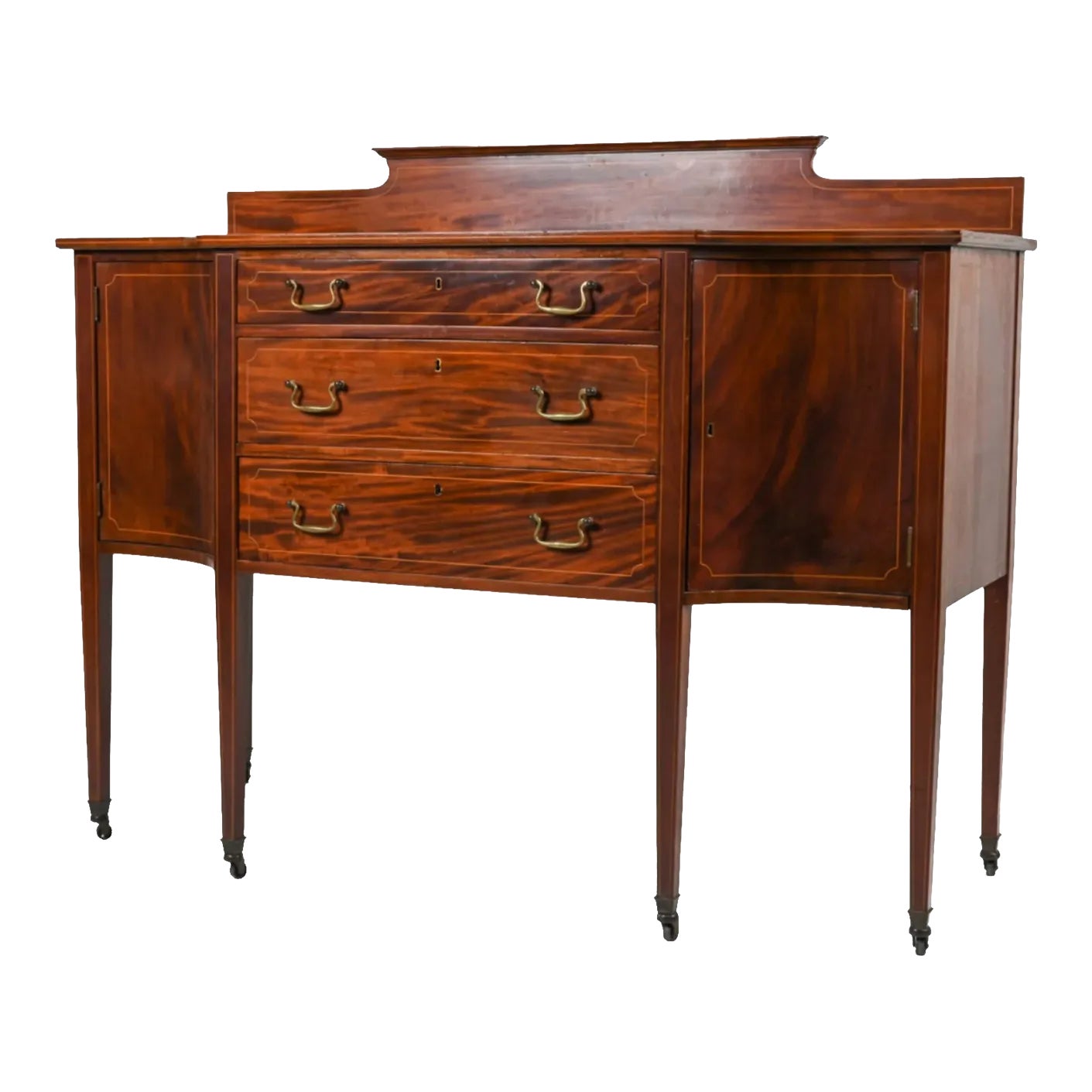 Antique Sheraton Styled Mahogany Sideboard / Server, C. 1910’s, image size:1411x1411