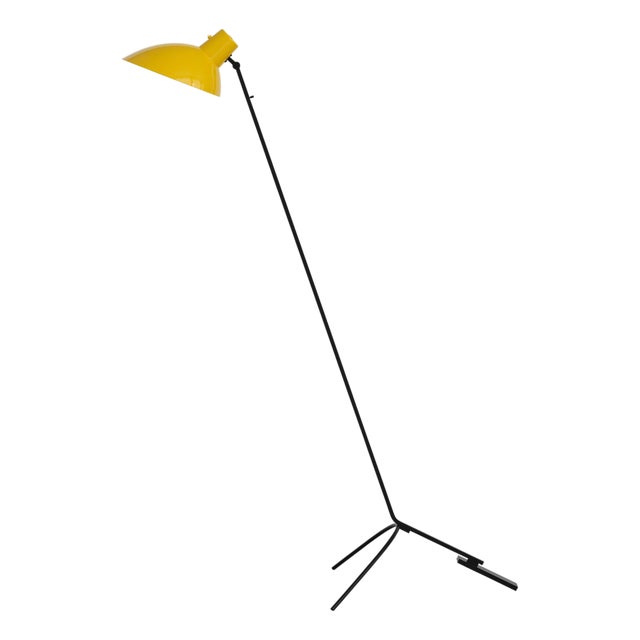 Yellow and Black VV Cinquanta Floor Lamp by Vittoriano Viganò for Astep For Sale