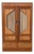 Japanese Antique Refinished Cabinet With Figured Wood Panels and Fabric Inserts For Sale