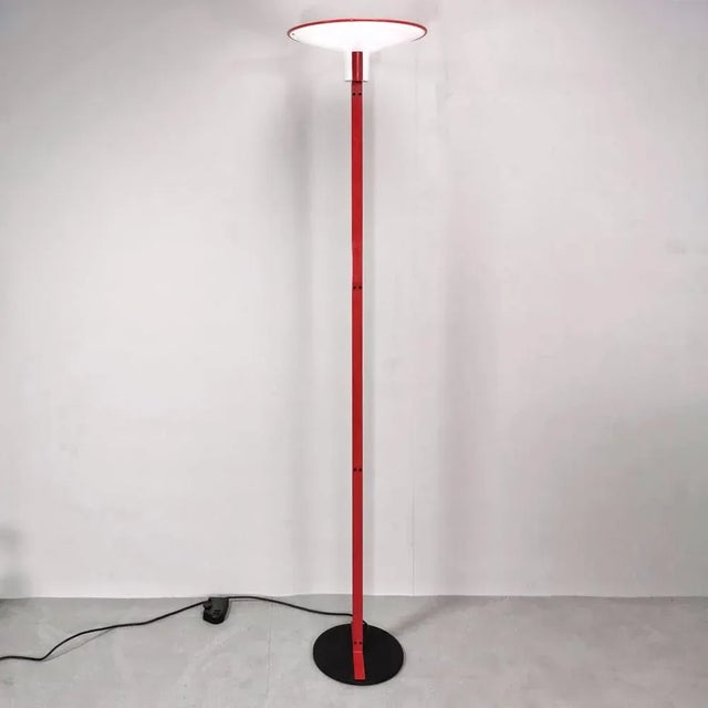 Vintage Floor Lamp with Murano Glass Diffuser by Paolo Venini for Veart, 1980s, in Flawless conditions. Designed 1980 to...