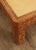 Mid Century Modern Wooden Block Carved Tile Parsons Coffee Table with Wicker Top For Sale - Image 11 of 13