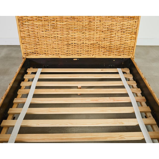 Ralph Lauren Organic Modern Bamboo Rattan Wicker Full Size Bed For Sale - Image 15 of 18