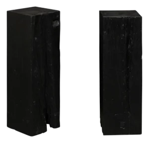 19th Century Indonesian Carbonized Ironwood Pedestals – A Pair