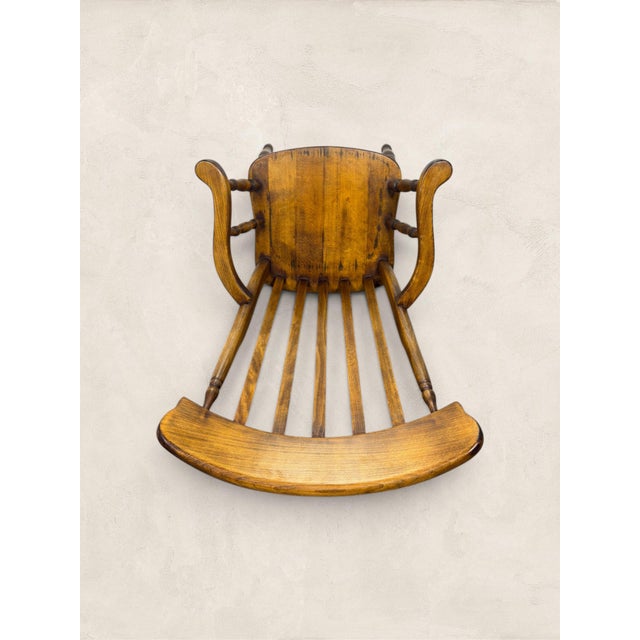 Antique English Windsor Style Country Armchair For Sale - Image 10 of 11