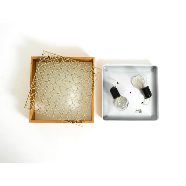 Square Ceiling Lamp in Pine Wood from Alda, Sweden, 1970s For Sale - Image 11 of 18