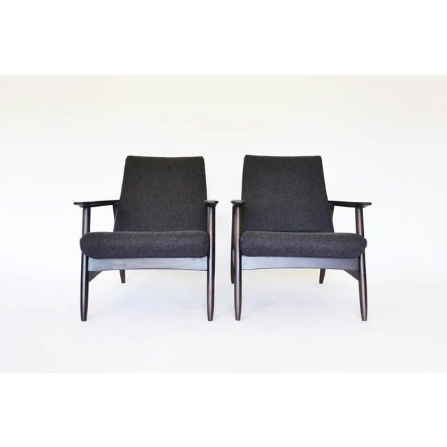 This pair of Ąžuolas Armchairs was designed in the 1960s by legendary Lithuanian modernist architect Valerija Ema...