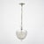 Pair of French pendant fixtures by Baccarat. These fixtures feature a hand engraved bell to which are attached a rich...