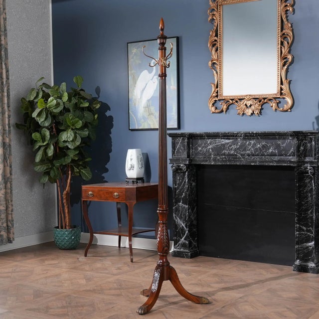 Niagara Furniture Sheraton Style Mahogany Coat Tree For Sale - Image 6 of 11