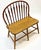 1960s Mid Century Solid Oak Bowback Windsor Armless Bench Settee For Sale - Image 5 of 10
