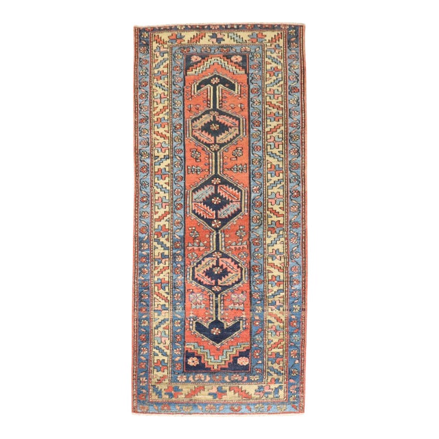 Antique Zabihi Collection Persian Heriz Runner - 2'11" x 6'6" For Sale