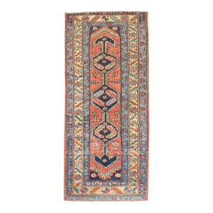Antique Zabihi Collection Persian Heriz Runner