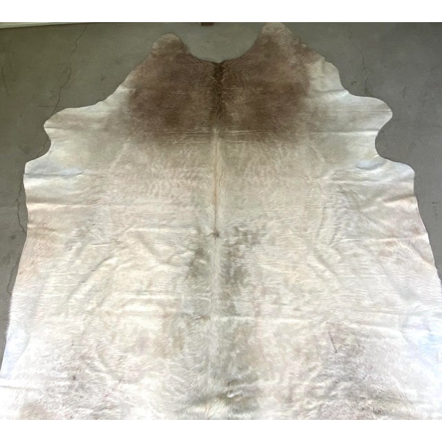 Contemporary Gradient Blonde Brazilian Cowhide Extra Large 7'6" X 8'10" For Sale - Image 3 of 7