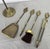 Vintage French Brass Fireplace Tools, Set of 5 For Sale - Image 9 of 12