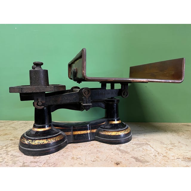 Black French Bench Scale, 1950s, Set of 3 For Sale - Image 8 of 12