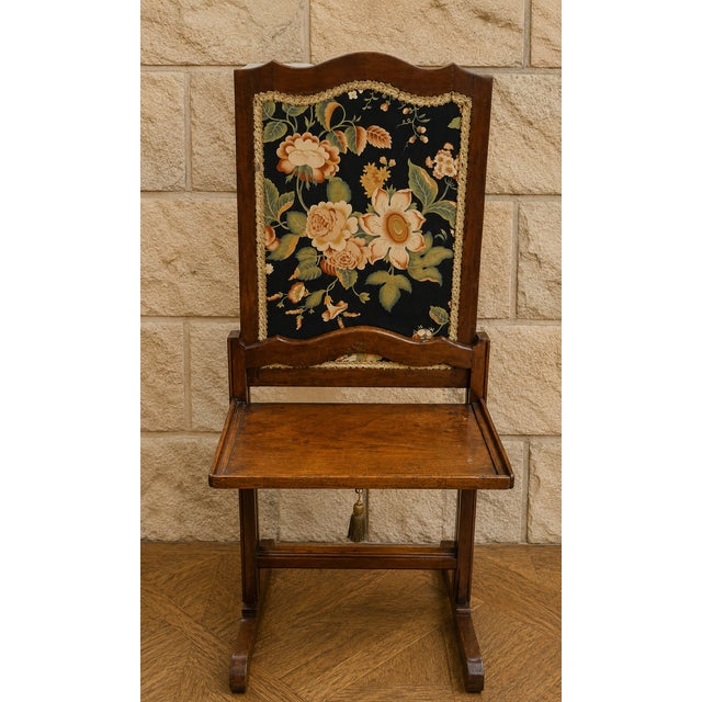 Wood 19th Century Napoleon III Fireplace Screen with Discreet Shelf For Sale - Image 7 of 7